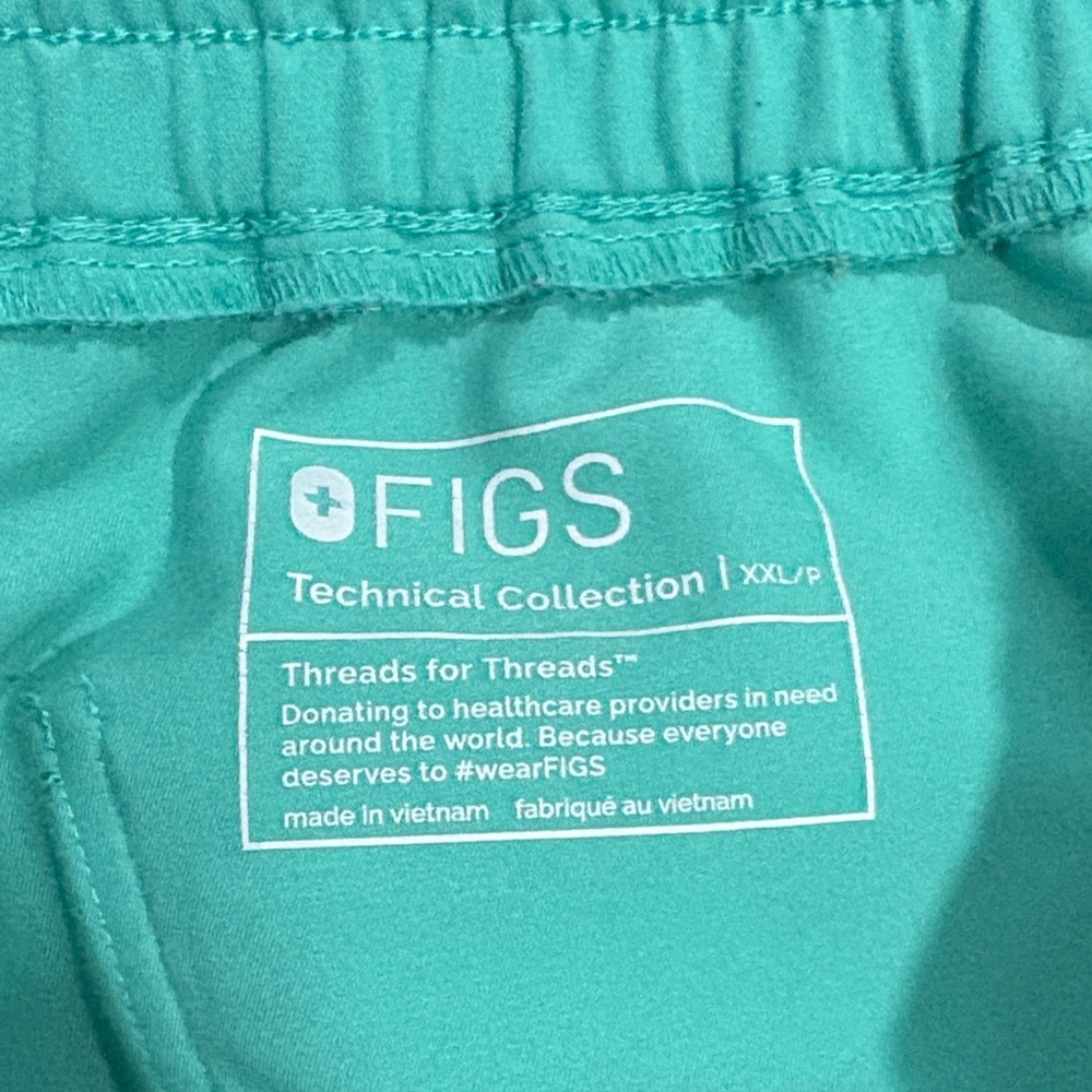 Figs Teal Technical Collection Scrub Joggers